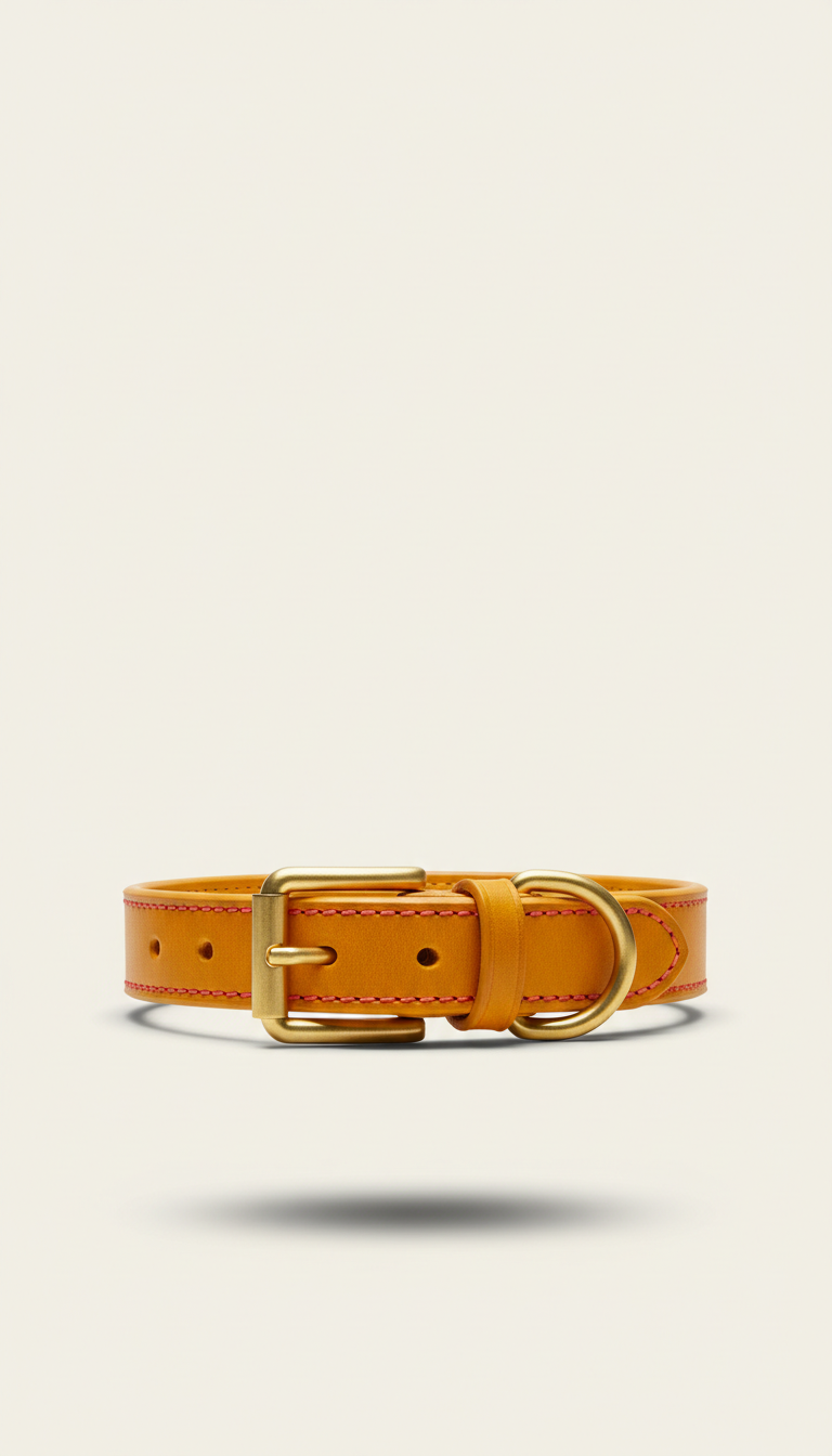 Marigold Leather Dog Collar