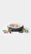 Plush pet bed with memory foam