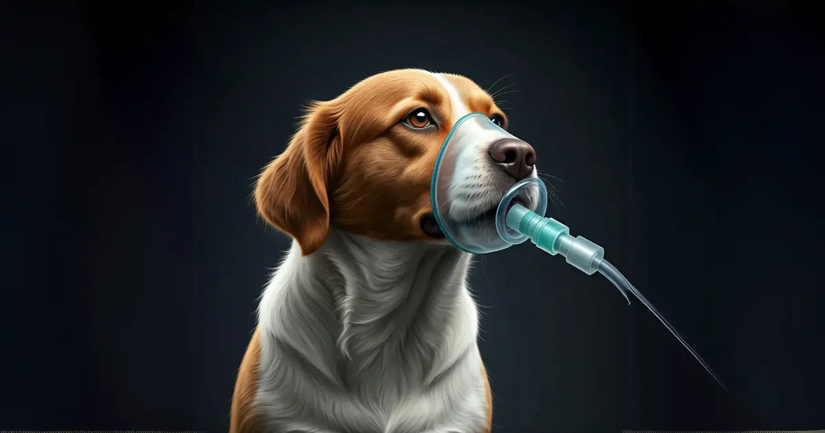 Why Is My Dog Coughing? Causes, Symptoms, and How to Help 2 dog with oxygen mask